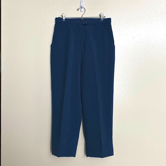 🌿Vintage | 60’s Style Navy Pleated Pants - Picture 1 of 1